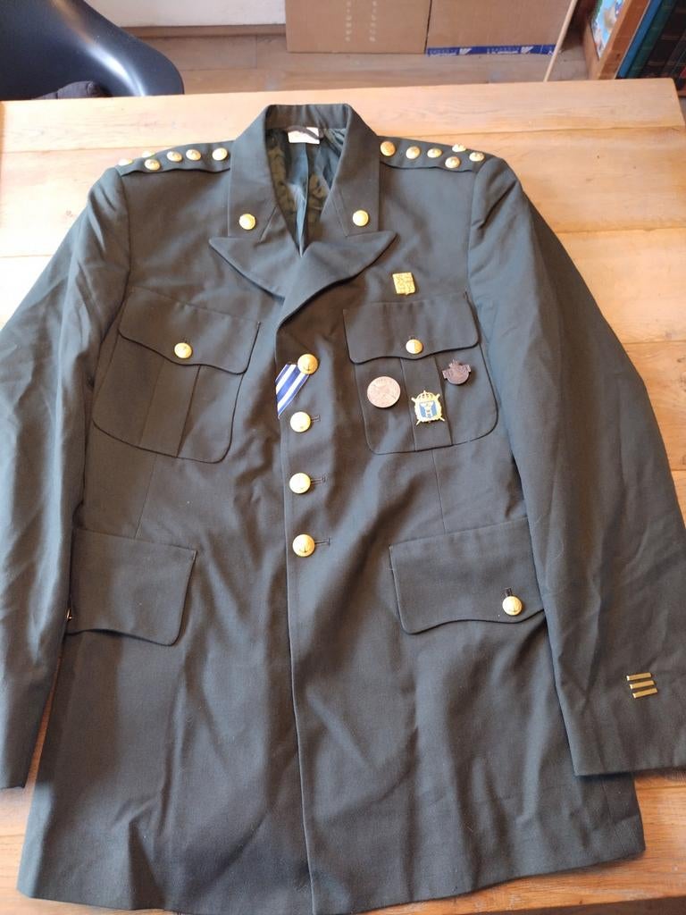 Leger jas 6 maat L, Maat 52/54 (L), Ophalen of Verzenden, Zo goed als nieuw, Kleding