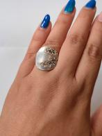 Vintage Modernist 925 zilver ring maat EU 55 / 17.7 mm, Gebruikt, Ophalen of Verzenden, 17 tot 18, Dame