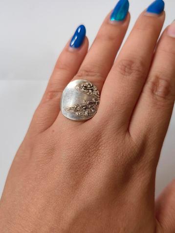 Vintage Modernist 925 zilver ring maat EU 55 / 17.7 mm beschikbaar voor biedingen