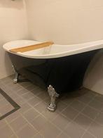 Vrijstaand bad zwart/ wit, 177 met verchroomde leeuwenpoten, Huis en Inrichting, Ophalen, Zo goed als nieuw