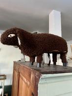 Vintage design voetenbank, ottoman donker schaap, Ophalen, Gebruikt, -, -