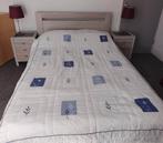 bed 140 220 whitewash, nachtkastjes vrijstaande lattenbodems, Ophalen, Gebruikt, Wit, 140 cm