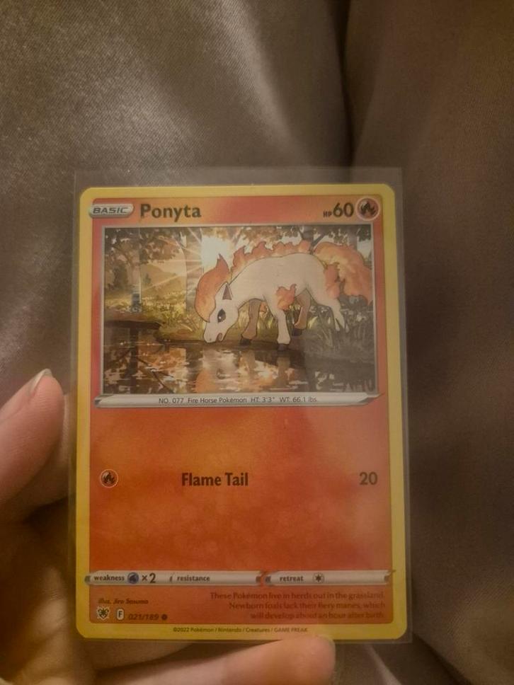 Ponyta Pokémon Kaart - Zeldzaam!, Hobby en Vrije tijd, Verzamelkaartspellen | Overige, Zo goed als nieuw, Ophalen of Verzenden