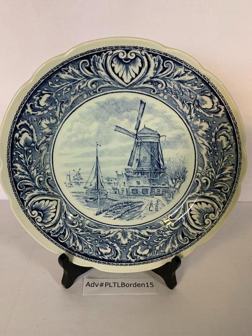 Delfts Blauw by Boch Wandbord Adv # - 15, Antiek en Kunst, Antiek | Wandborden en Tegels, Ophalen