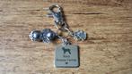 Sleutelhanger Zwarte russische terrier RVS met beschermengel, Verzenden, Nieuw, Zwart