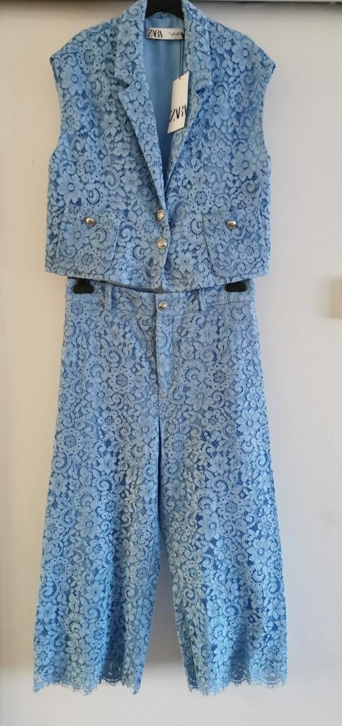 ZARA pak hemelsblauw mt. M, Kleding | Dames, Jasjes, Kostuums en Pakken, Maat 38/40 (M), Kostuum of Pak, Zara, Nieuw