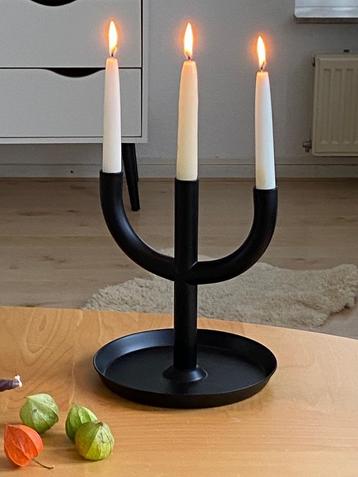 Vintage 1999 Eniget Ikea Kandelaar zwart voor 3 dinerkaarsen beschikbaar voor biedingen