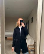 Stefanel wollen jas met kralen - Maat S, Ophalen of Verzenden, Zo goed als nieuw, Maat 36 (S), Zwart