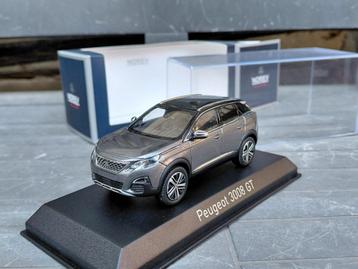 Peugeot 3008 II PHASE 1 GT 2016 Gris Platinum 1/43 Norev beschikbaar voor biedingen