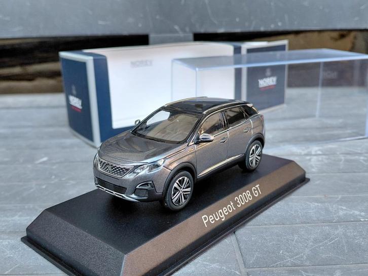 Peugeot 3008 II PHASE 1 GT 2016 Gris Platinum 1/43 Norev, Hobby en Vrije tijd, Modelauto's | 1:43, Zo goed als nieuw, Auto, Norev