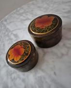 Set vintage handgeschilderde juwelendoosjes zeepdoosjes, Antiek en Kunst, Ophalen of Verzenden