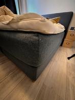 IKEA boxspring 160x200cm grijs incl. topper, Ophalen, Tweepersoons, Zo goed als nieuw, 200 cm