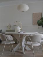 Ronde Houten Eettafel Wit Hoogglans - 130cm, Huis en Inrichting, Tafels | Eettafels, Gebruikt, 100 tot 150 cm, Rond, Ophalen of Verzenden