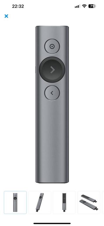 Logitech Spotlight Presentation Remote grijs beschikbaar voor biedingen