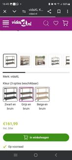 Keukentrolly serveerwagen nieuw in doos grijs bruin, Tuin en Terras, Ophalen of Verzenden, Nieuw