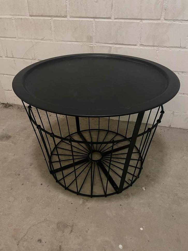 5x bijzettafel / draadmand / verschillende soorten, Huis en Inrichting, Tafels | Bijzettafels, Zo goed als nieuw, Rond, Minder dan 55 cm