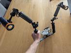 GoPro Video tray/mount met 2x orcatorch D910 video lampen, Ophalen, Gebruikt, Onderwaterhuis of Camera