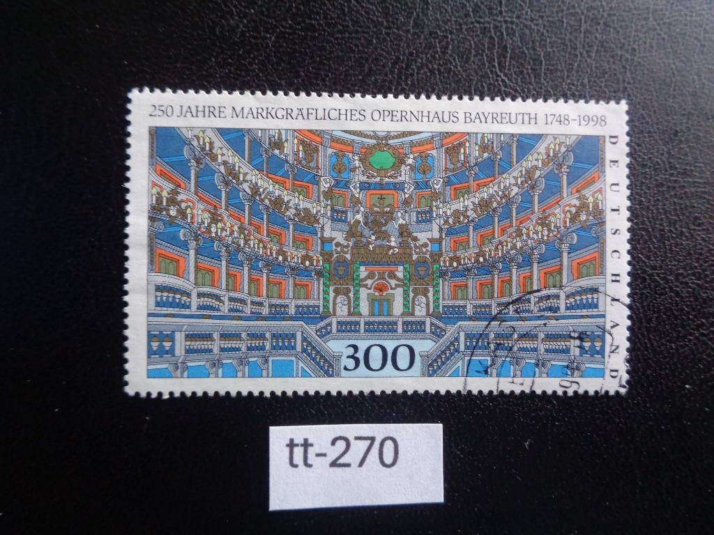 brd - opera huis bayreuth 1998 (tt-270), Ophalen of Verzenden, BRD, Gestempeld