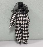 Antiek antieke harlekijnpop Harlekijn pop porselein clown, Verzamelen, Poppen, Ophalen of Verzenden, Zo goed als nieuw, H, H