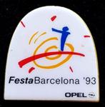 Opel Festa Barcelona 93 pin, Verzamelen, Speldjes, Pins en Buttons, Verzenden, Nieuw, Transport, Speldje of Pin