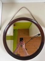 Vintage Deens palissander spiegel, Huis en Inrichting, Woonaccessoires | Spiegels, Ophalen, Rond, Zo goed als nieuw, Minder dan 100 cm