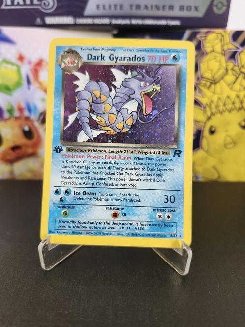 Gyarados 1e edition, Hobby en Vrije tijd, Verzamelkaartspellen | Pokémon, Nieuw, Losse kaart, Foil, Ophalen of Verzenden