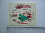sticker oud Tafeltennis strip TTV ZTTC Zutphen retro, Verzenden, Zo goed als nieuw, Bedrijf of Vereniging
