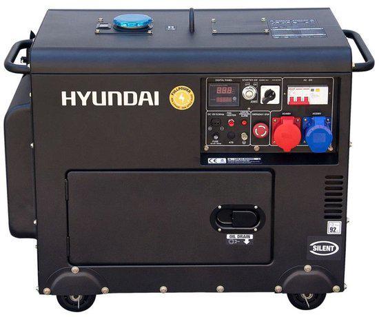 HYUNDAI HDG90 SILENT DIESEL GENERATOR, Doe-het-zelf en Verbouw, Aggregaten, Nieuw, Dieselolie, 5 tot 10 kVA, Elektrisch startend
