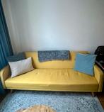 Mustard Sofabed/Mosterdgele Slaapbank (3 pers., Made), Ophalen, Driepersoons, Zo goed als nieuw, Rechte bank