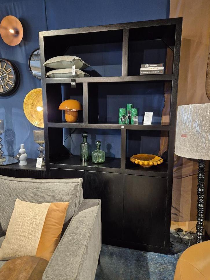 Boekenkast Preto Zwart Vakkenkast Nu Extra Voordelig !, Huis en Inrichting, Kasten | Boekenkasten, Nieuw, 100 tot 150 cm, 200 cm of meer