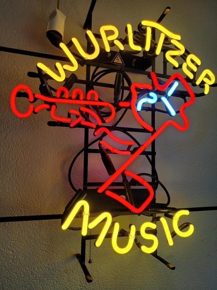 Wurlitzer jukebox neonverlichting neon lamp sixties fifties, Verzamelen, Merken en Reclamevoorwerpen, Zo goed als nieuw, Lichtbak of (neon) lamp