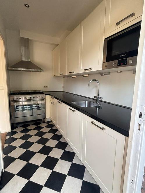 Volledige L-vormige keuken in zeer goede staat, Huis en Inrichting, Keuken | Complete keukens, Gebruikt, Hoekkeuken, Crème, Composiet