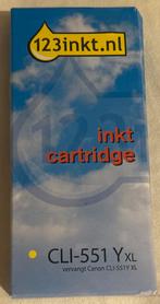 123inkt CLI-551 Y XL Geel - Inktcartridge, Computers en Software, Printerbenodigdheden, Ophalen of Verzenden, Nieuw, Cartridge