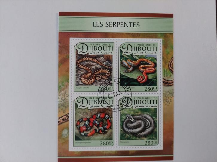 165 Reptiel, Reptielen, Slang, Slangen, Postzegels en Munten, Postzegels | Thematische zegels, Dier of Natuur, Ophalen of Verzenden