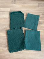 2x groene handdoekjes en 2x theedoeken, Ophalen of Verzenden, Zo goed als nieuw, Groen