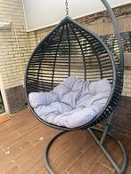 Hangstoel egg chair zwart antraciet grijs modern XL  cocoon, Ophalen of Verzenden, Zo goed als nieuw
