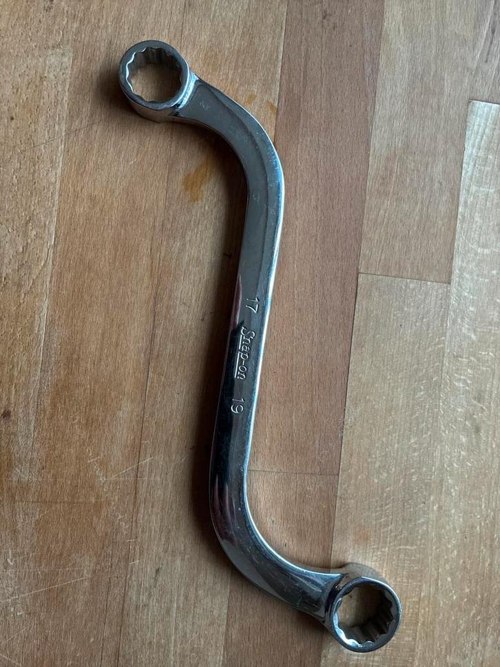 Snap-on S bocht Ringsleutel 17/19 - Zo goed als nieuw!, Auto diversen, Autogereedschap, Zo goed als nieuw, Ophalen of Verzenden