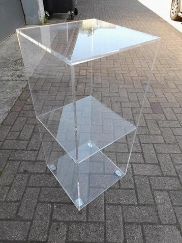 Vintage jaren 80  Lp rek acryl , geschroefd. beschikbaar voor biedingen