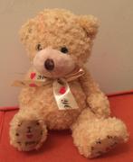 Ouderwetse Beer knuffel brocante stijl I love you 25 cm, Verzamelen, Beren en Cherished Teddies, Ophalen of Verzenden, Nieuw, Stoffen beer