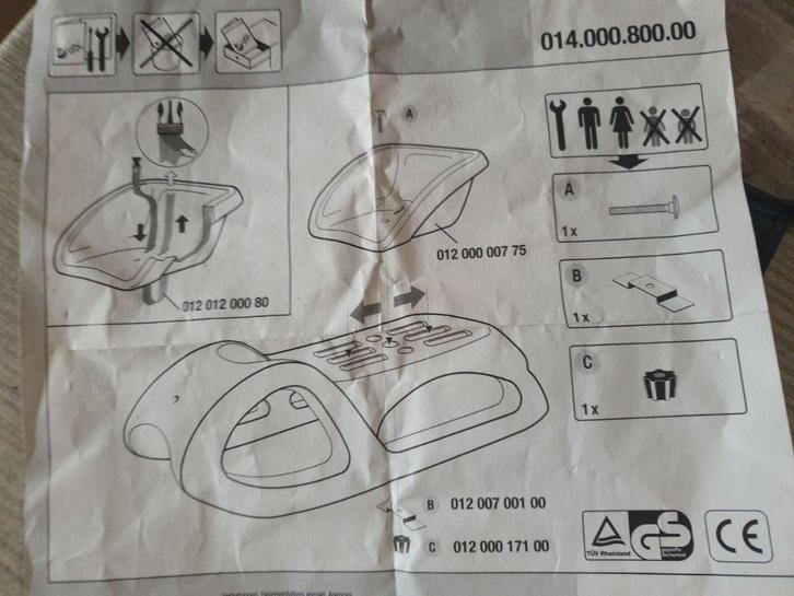 Rolly Toys zitjes kunststof grijs bevestigingsmateriaal, Caravans en Kamperen, Bolderkarren, Nieuw, Ophalen of Verzenden