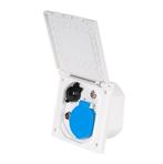 ESB-3 wandcontactdoos, Caravans en Kamperen, Ophalen, HABA, Www.kampeerkoopje.nl, Info@kampeerkoopje.nl