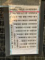 Heffy Doodle clearstamps teksten Down the line, Ophalen of Verzenden, Zo goed als nieuw, Clearstamp