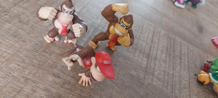 Mario & Donkey Kong Figuren Set, Kinderen en Baby's, Speelgoed | Actiefiguren, Gebruikt, Ophalen of Verzenden