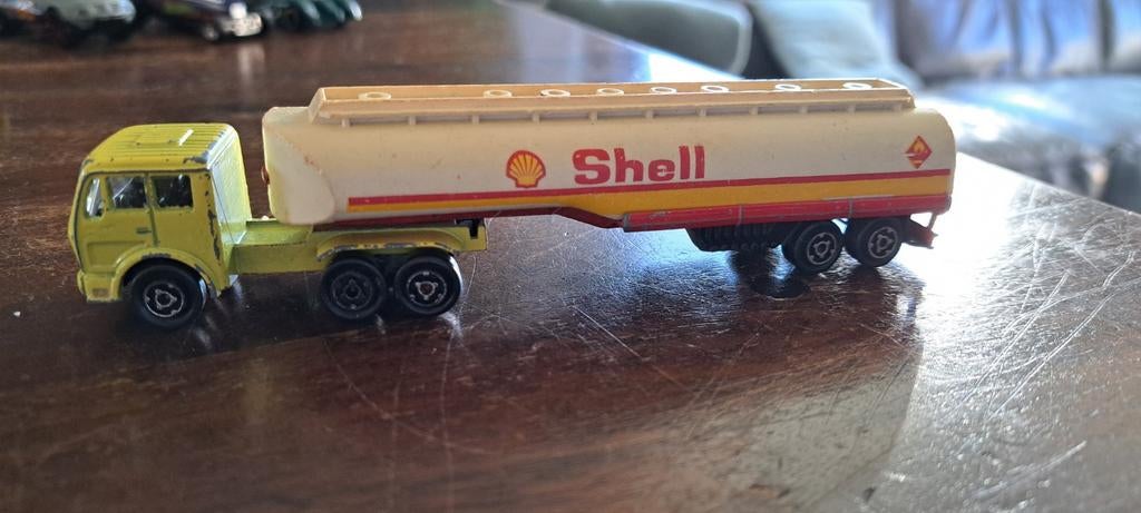 Vintage Shell Tankwagen Speelgoed Truck Majorette, Hobby en Vrije tijd, Ophalen of Verzenden, Gebruikt, Truck, Overige merken