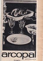 Retro reclame 1962 Arcopal Utrecht borden schaal servies, Verzamelen, Retro, Overige typen, Ophalen of Verzenden