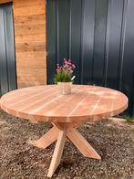 Grote ronde Eettafel | keukentafel | massief hout| Ø 150 cm, 100 tot 150 cm, 100 tot 150 cm, Rond, Zo goed als nieuw
