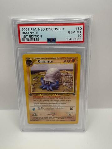 Omanyte 1st edition #60 PSA 10 beschikbaar voor biedingen
