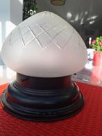 Art deco plafondlamp uit de jaren 60 (antiek brons) breedte, Ophalen of Verzenden, Gebruikt, Glas, Art deco