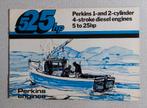 Brochure PERKINS Diesel Engines - 5 to 25 hp Marine engines, Ophalen of Verzenden, Zo goed als nieuw, Motorboot, Boek of Tijdschrift