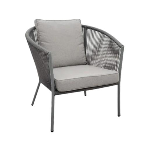 Loungestoel Reims | Antraciet | Rope | Eurofar, Tuin en Terras, Tuinstoelen, Nieuw, Verzenden
